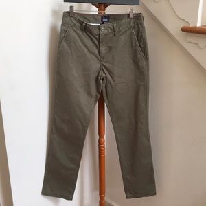 Men’s Gap Khaki Lived In Slim Fit Green 30x32